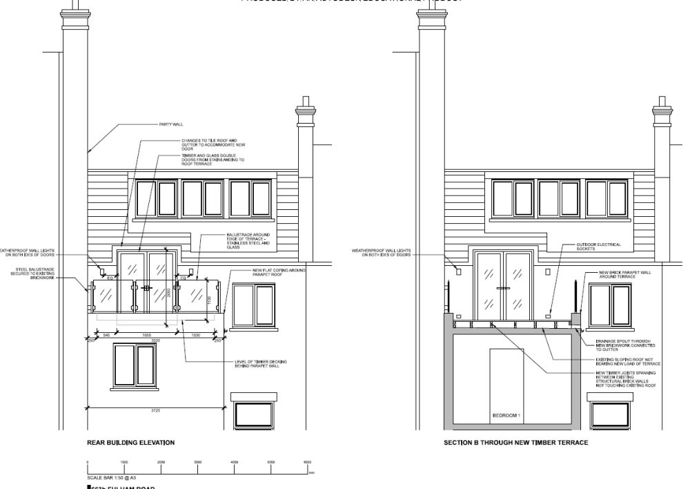 terrace rear building elevation Bischell Construction Ltd